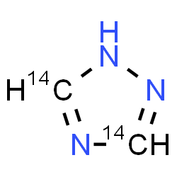 ChemSpider 2D Image | (~14~C_2_)-1H-1,2,4-Triazole | 14C2H3N3