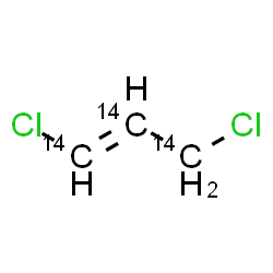 ChemSpider 2D Image | (1E)-1,3-Dichloro(~14~C_3_)-1-propene | 14C3H4Cl2