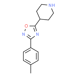ChemSpider 2D Image | 4-[3-(4-Methylphenyl)-1,2,4-oxadiazol-5-yl]piperidine | C14H17N3O