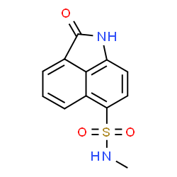 ChemSpider 2D Image | N-Methyl-2-oxo-1,2-dihydrobenzo[cd]indole-6-sulfonamide | C12H10N2O3S