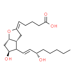 ChemSpider 2D Image | (9alpha,11beta,12xi,13E,15S)-11,15-Dihydroxy-6,9-epoxyprosta-5,13-dien-1-oic acid | C20H32O5
