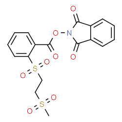 ChemSpider 2D Image | 2-[(2-{[2-(Methylsulfonyl)ethyl]sulfonyl}benzoyl)oxy]-1H-isoindole-1,3(2H)-dione | C18H15NO8S2