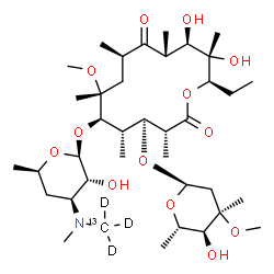 ChemSpider 2D Image | CLARITHROMYCIN-13C-D3 | C3713CH66D3NO13