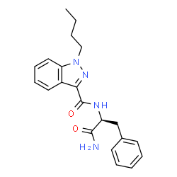 ChemSpider 2D Image | Nalpha-[(1-Butyl-1H-indazol-3-yl)carbonyl]-L-phenylalaninamide | C21H24N4O2