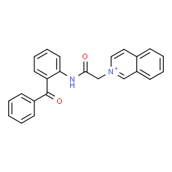 ChemSpider 2D Image | 2-{2-[(2-Benzoylphenyl)amino]-2-oxoethyl}isoquinolinium | C24H19N2O2