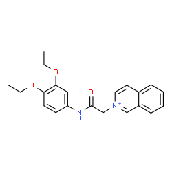 ChemSpider 2D Image | 2-{2-[(3,4-Diethoxyphenyl)amino]-2-oxoethyl}isoquinolinium | C21H23N2O3