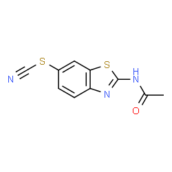 ChemSpider 2D Image | 2-Acetamido-1,3-benzothiazol-6-yl thiocyanate | C10H7N3OS2
