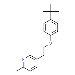 ChemSpider 2D Image | 5-[2-(4-tert-Butyl-phenylsulfanyl)-ethyl]-2-methyl-pyridine | C18H23NS