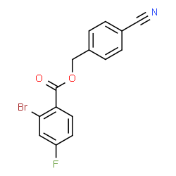 ChemSpider 2D Image | 4-Cyanobenzyl 2-bromo-4-fluorobenzoate | C15H9BrFNO2