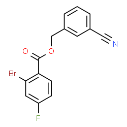 ChemSpider 2D Image | 3-Cyanobenzyl 2-bromo-4-fluorobenzoate | C15H9BrFNO2