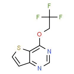 ChemSpider 2D Image | 4-(2,2,2-Trifluoroethoxy)thieno[3,2-d]pyrimidine | C8H5F3N2OS