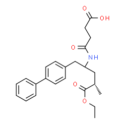 ChemSpider 2D Image | 4-{[(4S)-1-(4-Biphenylyl)-5-ethoxy-4-methyl-5-oxo-2-pentanyl]amino}-4-oxobutanoic acid | C24H29NO5