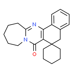 ChemSpider 2D Image | 10,11,12,13-Tetrahydro-5H-spiro[azepino[2,1-b]benzo[h]quinazoline-6,1'-cyclohexan]-7(9H)-one | C22H26N2O