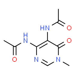 ChemSpider 2D Image | N,N'-(1-Methyl-6-oxo-1,6-dihydropyrimidine-4,5-diyl)diacetamide | C9H12N4O3