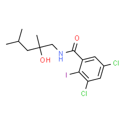 ChemSpider 2D Image | 3,5-Dichloro-N-(2-hydroxy-2,4-dimethylpentyl)-2-iodobenzamide | C14H18Cl2INO2