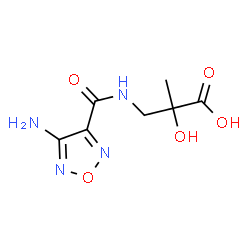 ChemSpider 2D Image | 3-{[(4-Amino-1,2,5-oxadiazol-3-yl)carbonyl]amino}-2-hydroxy-2-methylpropanoic acid | C7H10N4O5