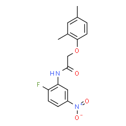 ChemSpider 2D Image | 2-(2,4-Dimethylphenoxy)-N-(2-fluoro-5-nitrophenyl)acetamide | C16H15FN2O4