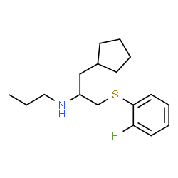 ChemSpider 2D Image | N-{1-Cyclopentyl-3-[(2-fluorophenyl)sulfanyl]-2-propanyl}-1-propanamine | C17H26FNS