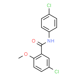 ChemSpider 2D Image | 5-Chloro-N-(4-chlorophenyl)-2-methoxybenzamide | C14H11Cl2NO2