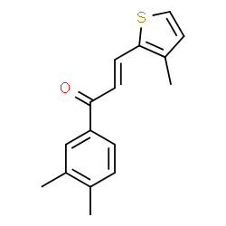 ChemSpider 2D Image | (2E)-1-(3,4-Dimethylphenyl)-3-(3-methyl-2-thienyl)-2-propen-1-one | C16H16OS