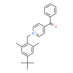 ChemSpider 2D Image | 4-Benzoyl-1-[2,6-dimethyl-4-(2-methyl-2-propanyl)benzyl]pyridinium | C25H28NO