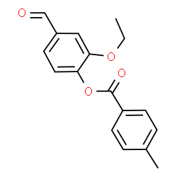 ChemSpider 2D Image | 2-Ethoxy-4-formylphenyl 4-methylbenzoate | C17H16O4