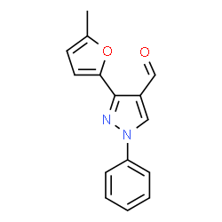 ChemSpider 2D Image | 3-(5-methylfuran-2-yl)-1-phenylpyrazole-4-carbaldehyde | C15H12N2O2