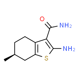 ChemSpider 2D Image | (6S)-2-Amino-6-methyl-4,5,6,7-tetrahydro-1-benzothiophene-3-carboxamide | C10H14N2OS