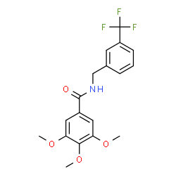ChemSpider 2D Image | 3,4,5-Trimethoxy-N-[3-(trifluoromethyl)benzyl]benzamide | C18H18F3NO4