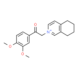ChemSpider 2D Image | 2-[2-(3,4-Dimethoxyphenyl)-2-oxoethyl]-5,6,7,8-tetrahydroisoquinolinium | C19H22NO3