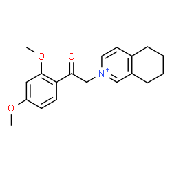 ChemSpider 2D Image | 2-[2-(2,4-Dimethoxyphenyl)-2-oxoethyl]-5,6,7,8-tetrahydroisoquinolinium | C19H22NO3