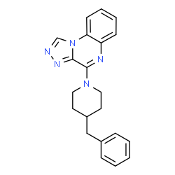 ChemSpider 2D Image | 4-(4-Benzyl-1-piperidinyl)[1,2,4]triazolo[4,3-a]quinoxaline | C21H21N5