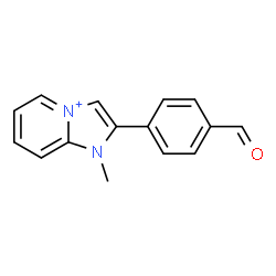 ChemSpider 2D Image | 2-(4-Formylphenyl)-1-methylimidazo[1,2-a]pyridin-1-ium | C15H13N2O