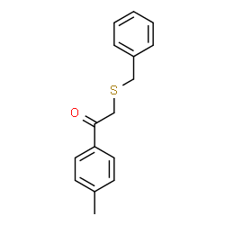 ChemSpider 2D Image | 2-(Benzylsulfanyl)-1-(4-methylphenyl)ethanone | C16H16OS
