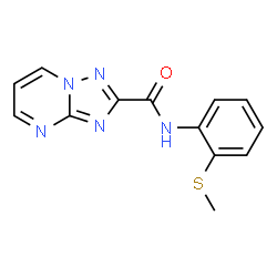 ChemSpider 2D Image | N-[2-(Methylsulfanyl)phenyl][1,2,4]triazolo[1,5-a]pyrimidine-2-carboxamide | C13H11N5OS