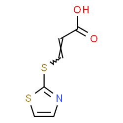 ChemSpider 2D Image | (2E)-3-(1,3-Thiazol-2-ylsulfanyl)acrylic acid | C6H5NO2S2