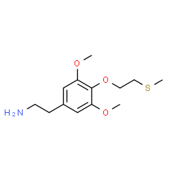 ChemSpider 2D Image | 2-{3,5-Dimethoxy-4-[2-(methylsulfanyl)ethoxy]phenyl}ethanamine | C13H21NO3S