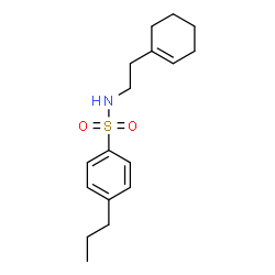 ChemSpider 2D Image | N-[2-(1-Cyclohexen-1-yl)ethyl]-4-propylbenzenesulfonamide | C17H25NO2S