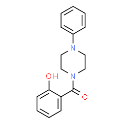 ChemSpider 2D Image | (2-Hydroxyphenyl)(4-phenyl-1-piperazinyl)methanone | C17H18N2O2