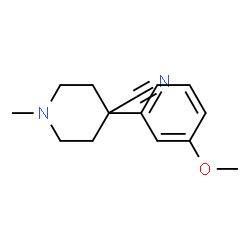 ChemSpider 2D Image | 1-Methyl-4-cyano-4-(3-methoxyphenyl)-piperidine | C14H18N2O