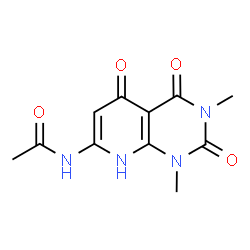 ChemSpider 2D Image | N-(1,3-Dimethyl-2,4,5-trioxo-1,2,3,4,5,8-hexahydropyrido[2,3-d]pyrimidin-7-yl)acetamide | C11H12N4O4