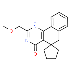 ChemSpider 2D Image | spiro[benzo[h]quinazoline-5(6H),1'-cyclopentan]-4-ol, 2-(methoxymethyl)- | C18H20N2O2