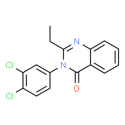 ChemSpider 2D Image | 3-(3,4-Dichlorophenyl)-2-ethyl-4(3H)-quinazolinone | C16H12Cl2N2O