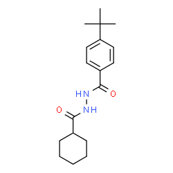 ChemSpider 2D Image | N'-(Cyclohexylcarbonyl)-4-(2-methyl-2-propanyl)benzohydrazide | C18H26N2O2