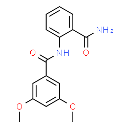 ChemSpider 2D Image | N-(2-Carbamoylphenyl)-3,5-dimethoxybenzamide | C16H16N2O4