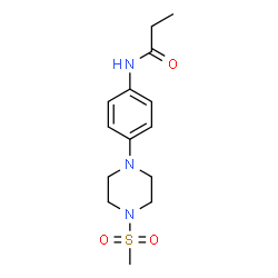 ChemSpider 2D Image | N-{4-[4-(Methylsulfonyl)-1-piperazinyl]phenyl}propanamide | C14H21N3O3S