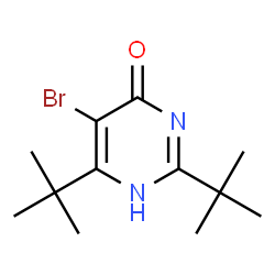 ChemSpider 2D Image | 5-Bromo-2,6-bis(1,1-dimethylethyl)-4(3H)-pyrimidinone | C12H19BrN2O