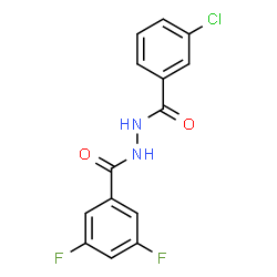 ChemSpider 2D Image | N'-(3-Chlorobenzoyl)-3,5-difluorobenzohydrazide | C14H9ClF2N2O2