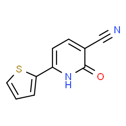 ChemSpider 2D Image | 3-Cyano-2-hydroxy-6-(2-thienyl)-pyridine | C10H6N2OS