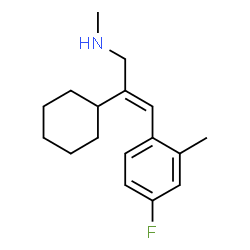 ChemSpider 2D Image | (2E)-2-Cyclohexyl-3-(4-fluoro-2-methylphenyl)-N-methyl-2-propen-1-amine | C17H24FN
